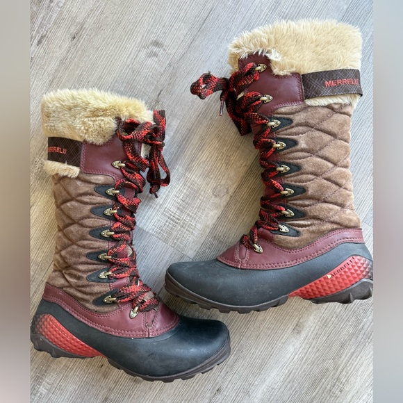 Merrell Opti-Warm Winterbell Peak Waterproof Boots Women’s Size 8.5 - Picture 1 of 10